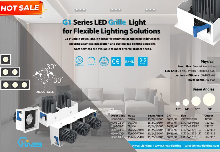 Led grille downlight